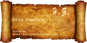 Hirs Zamfira névjegykártya